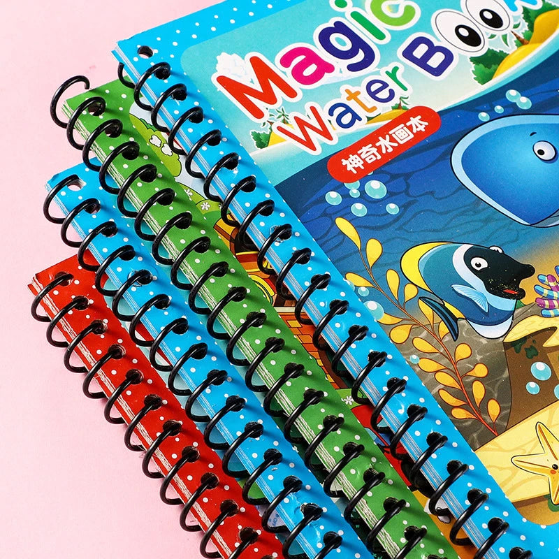 Portable Magic Water Coloring Book for Kids