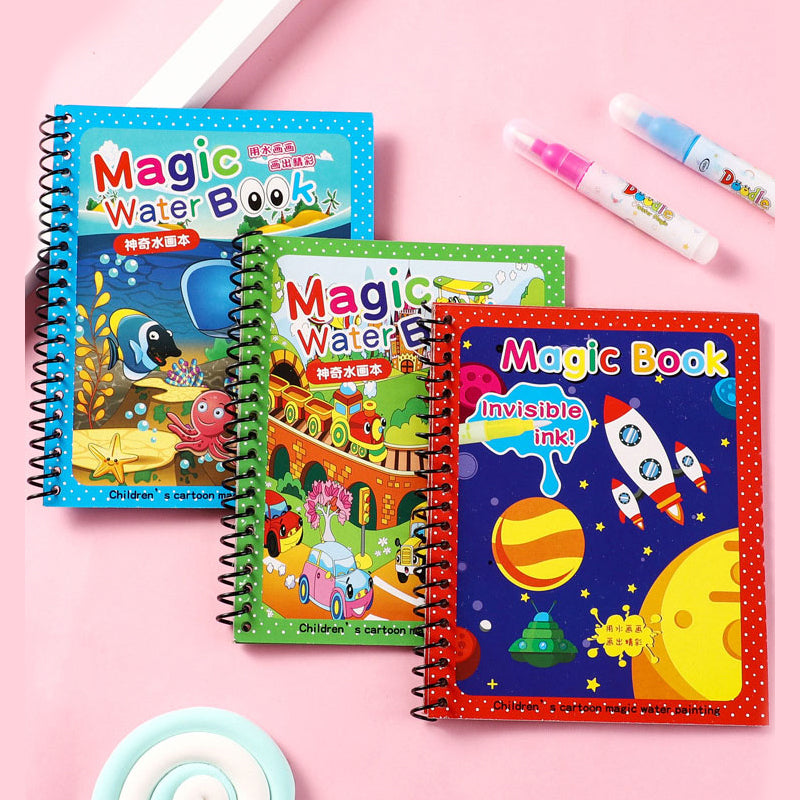 Portable Magic Water Coloring Book for Kids