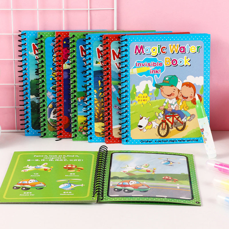 Portable Magic Water Coloring Book for Kids