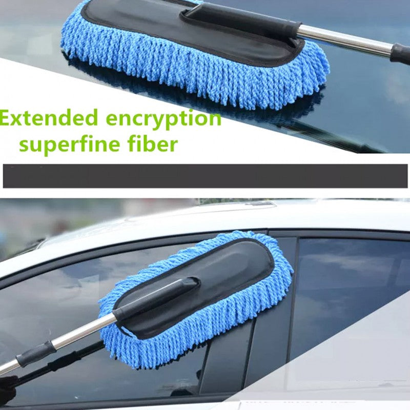 (FREE HOME DELIVERY) Microfiber Car Cleaning Duster Telescopic Brush – Interior & Exterior Vehicle Cleaner