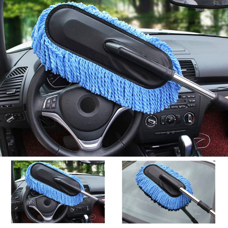 (FREE HOME DELIVERY) Microfiber Car Cleaning Duster Telescopic Brush – Interior & Exterior Vehicle Cleaner