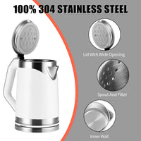 Small Portable Electric Tea Kettle – 2.0L Mini Travel Water Boiler