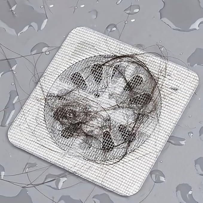 (Pack Of 12) Disposable Drain Hair Catcher Mesh Stickers With Free Delivery