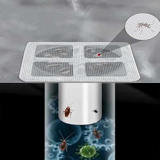 (Pack Of 12) Disposable Drain Hair Catcher Mesh Stickers With Free Delivery