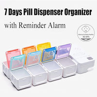 ( FREE HOME DELIVERY ) Alarm Pill Box-7 Days Pill Dispenser Organizer with Reminder Alarm