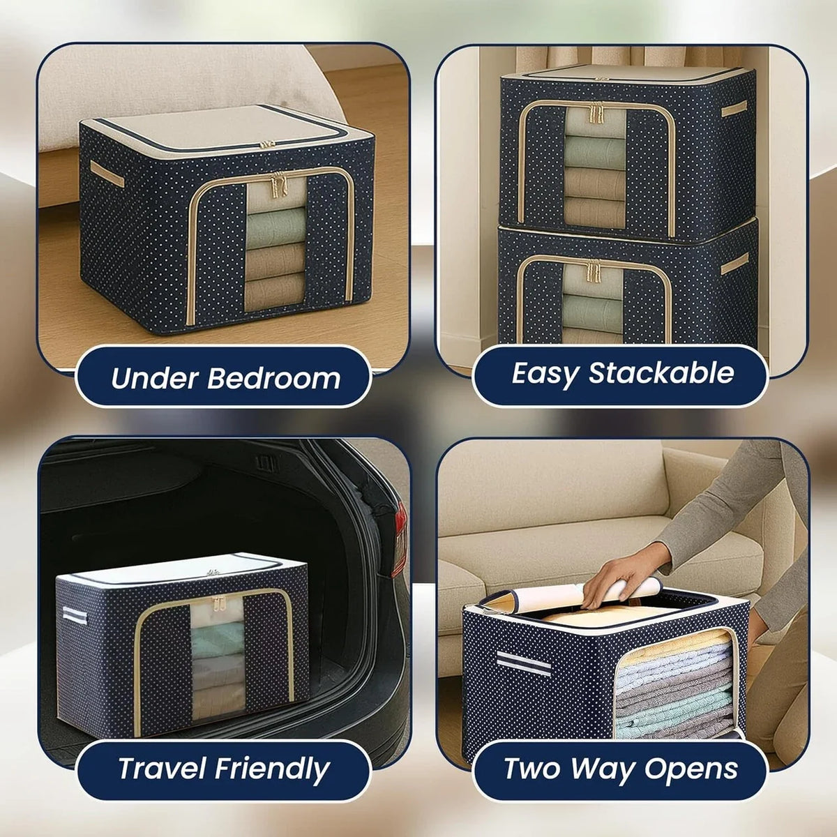 [FREE DELIVERY] 66L Multi-Functional Foldable Clothes Storage Bag
