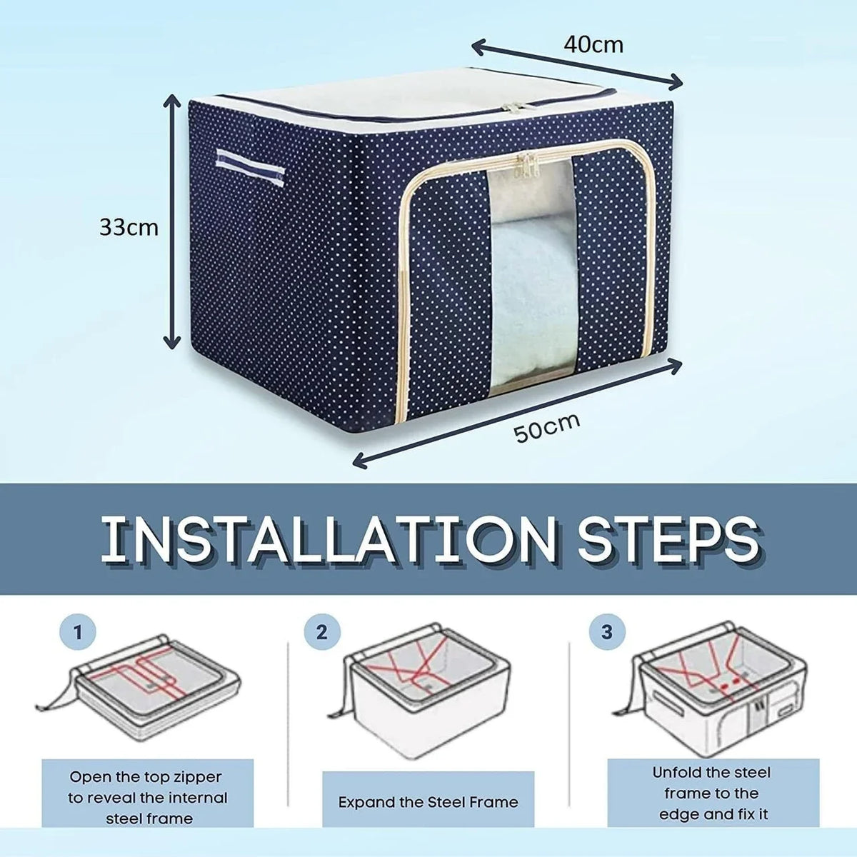 [FREE DELIVERY] 66L Multi-Functional Foldable Clothes Storage Bag