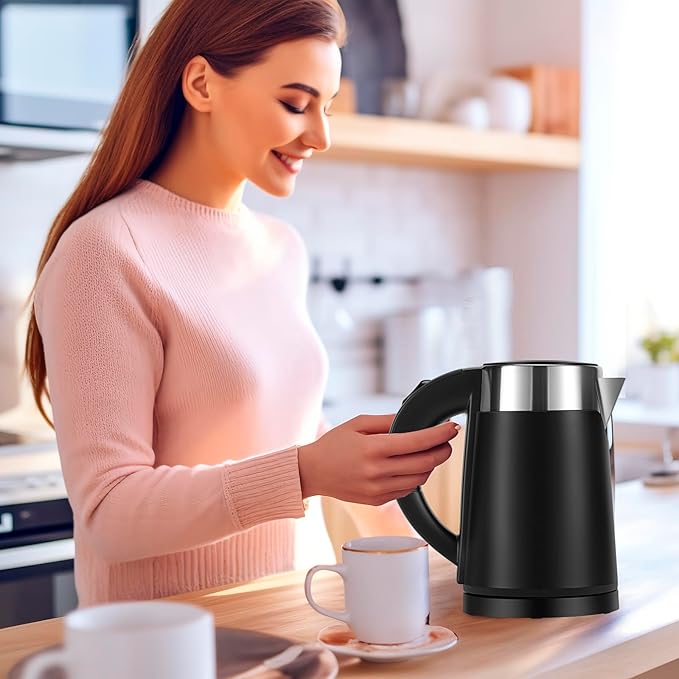 Small Portable Electric Tea Kettle – 2.0L Mini Travel Water Boiler