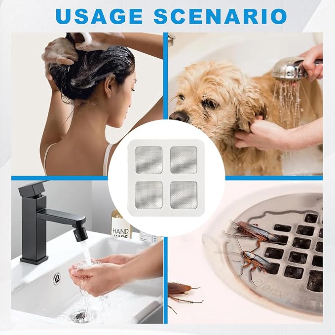 (Pack Of 12) Disposable Drain Hair Catcher Mesh Stickers With Free Delivery