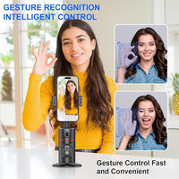 Auto Face Tracking Tripod,360° Rotation Mobile Holder for Smart Video Shoot with Remote