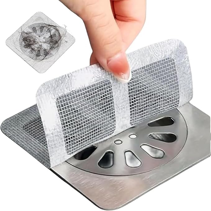 (Pack Of 12) Disposable Drain Hair Catcher Mesh Stickers With Free Delivery