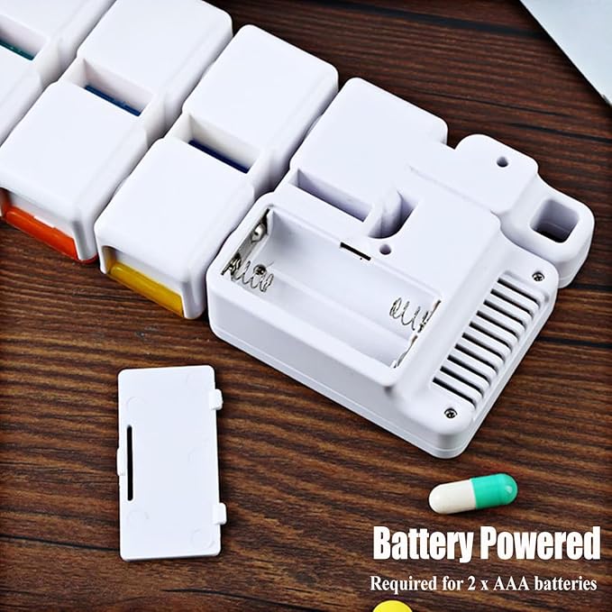 ( FREE HOME DELIVERY ) Alarm Pill Box-7 Days Pill Dispenser Organizer with Reminder Alarm
