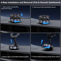 360° Magnetic Car Phone Holder – Strong Grip Mount (Free Home Delivery)