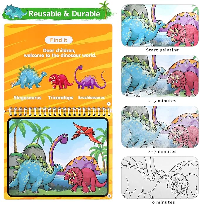 Portable Magic Water Coloring Book for Kids