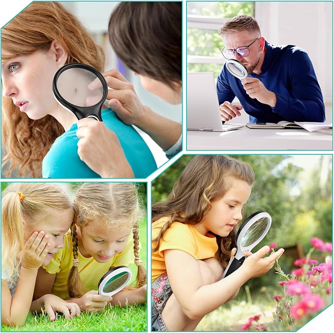 (FREE HOME DELIVERY) 3X LED Magnifying Glass with Built-in Light – Reading, Inspection & Repair Lens 🔍