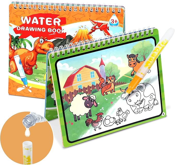 Portable Magic Water Coloring Book for Kids