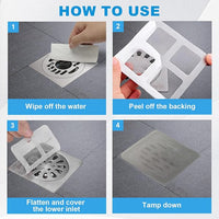 (Pack Of 12) Disposable Drain Hair Catcher Mesh Stickers With Free Delivery