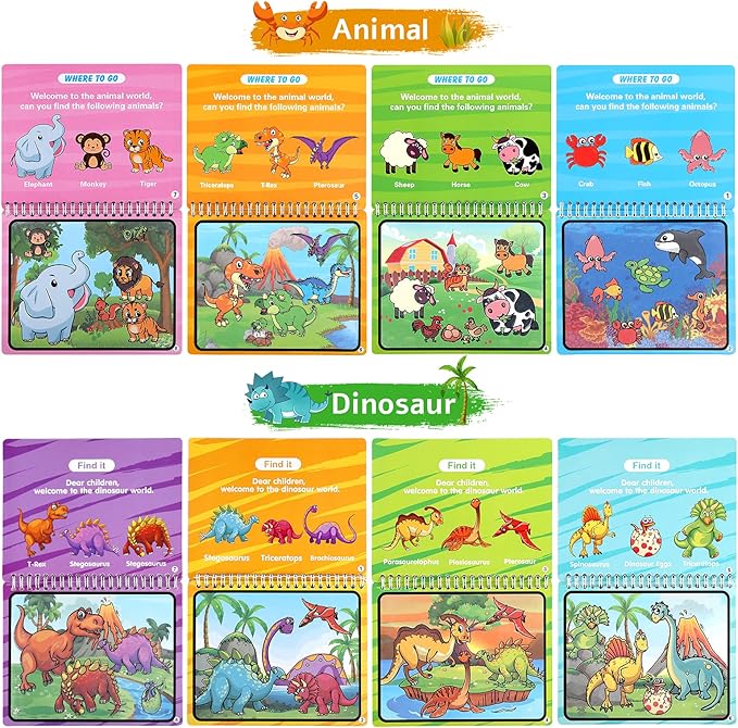 Portable Magic Water Coloring Book for Kids