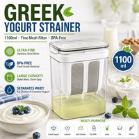 ( FREE HOME DELIVERY ) Homemade Greek Yogurt Maker 1100ml | Multipurpose Food Filter Strainer