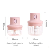 Wireless Rechargeable Electric Garlic Press Mini Meat Grinder Electric Chopper