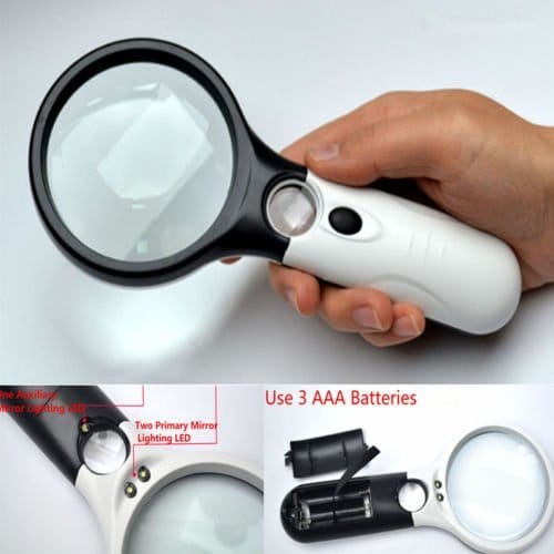 (FREE HOME DELIVERY) 3X LED Magnifying Glass with Built-in Light – Reading, Inspection & Repair Lens 🔍
