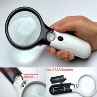 (FREE HOME DELIVERY) 3X LED Magnifying Glass with Built-in Light – Reading, Inspection & Repair Lens 🔍