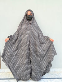 Full Coverage Printed Namaz Chadar with Sleeves-Full Length