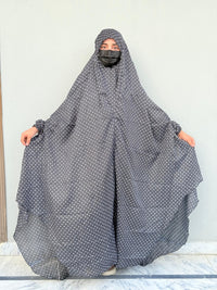 Full Coverage Printed Namaz Chadar with Sleeves-Full Length