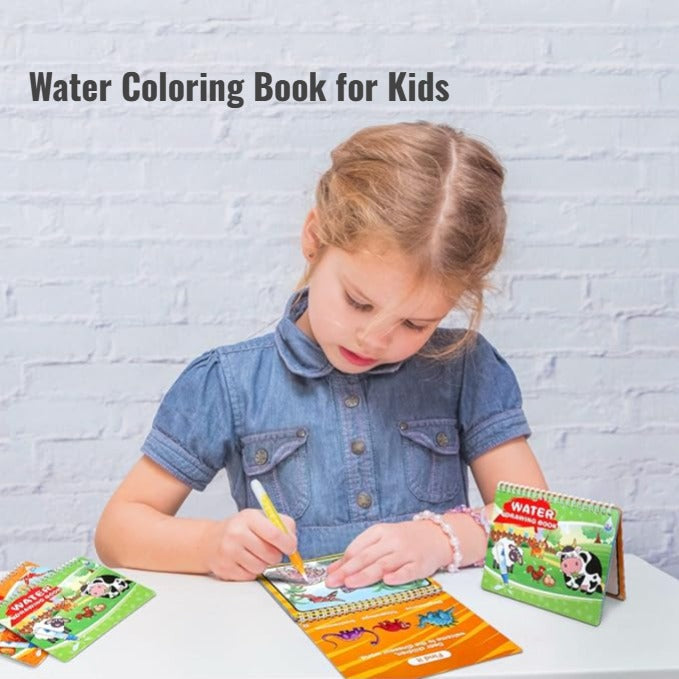 Portable Magic Water Coloring Book for Kids
