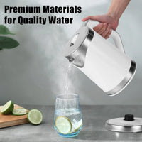 Small Portable Electric Tea Kettle – 2.0L Mini Travel Water Boiler